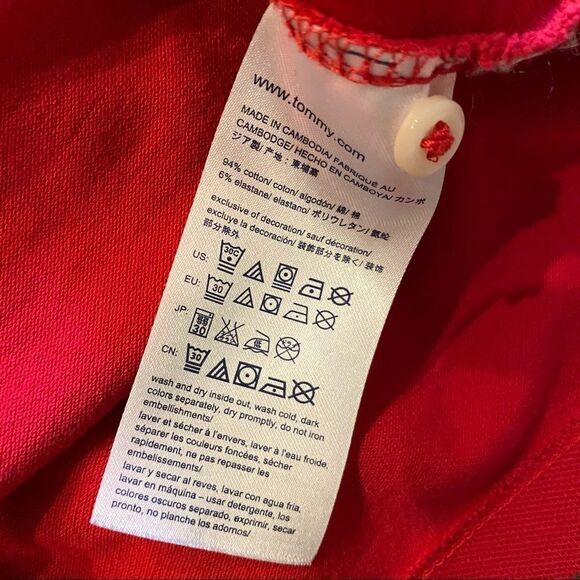 Tommy Hilfiger Women’s Polo Tee. Medium. Pink Berry - Picture 4 of 6